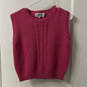 Vintage Women's Pink Sweater Vest